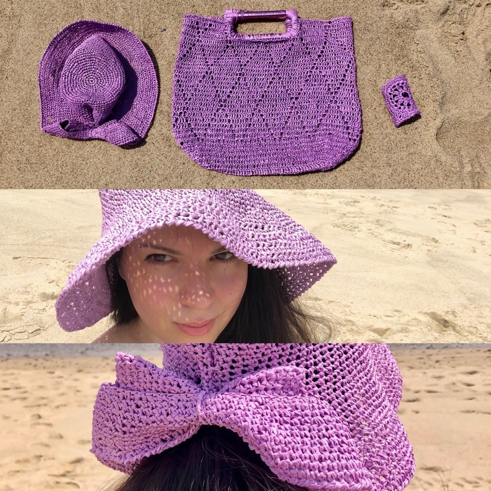 Uptown Crocheted Raffia Hat